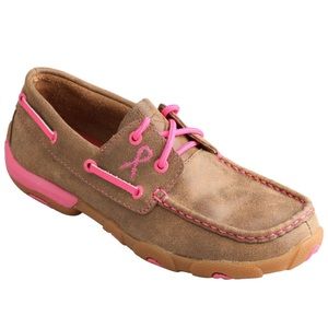 TWISTED X WOMEN'S BREAST CANCER DRIVING MOCCASINS